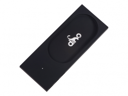 Беспроводное настольное зарядное устройство Glide с подсветкой, soft-touch