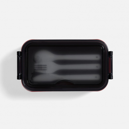 Ланчбокс Pranzo, красный с черным