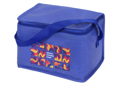 Сумка-холодильник Reviver из нетканого переработанного материала RPET, синяя