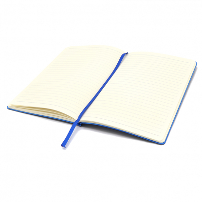 Блокнот A5 Blackjack чёрный с цветной окантовкой, черный с синим