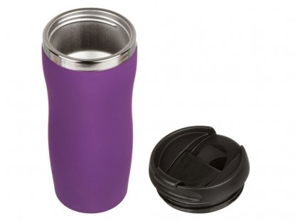 Термокружка Double wall mug С1 soft-touch, фиолетовая