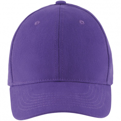 Бейсболка Buffalo, тёмно-фиолетовая, вид спереди