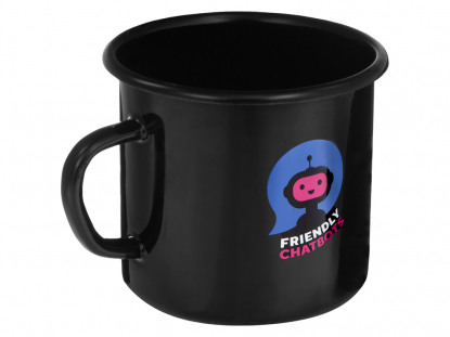 Кружка эмалированная Retro, белая