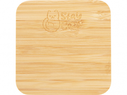 USB-хаб с беспроводной зарядкой из бамбука Plato, 5 Вт