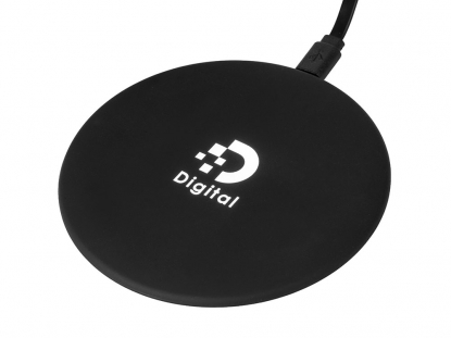 Беспроводное зарядное устройство с подсветкой логотипа Мун Спот, 10 Вт