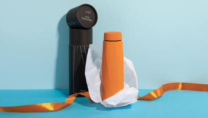 Термос Calypso, покрытие soft touch, 500 мл, оранжевый