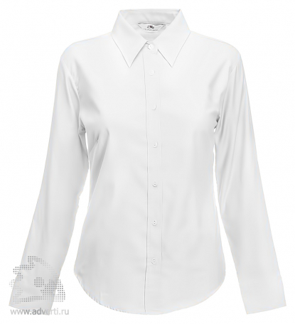 Рубашка Ladies Oxford Long Sleeve Shirt, женская, белая