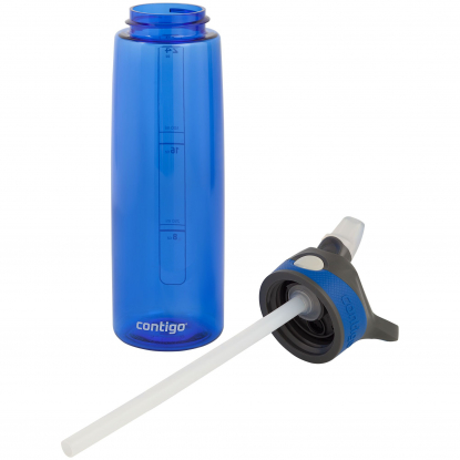 Спортивная бутылка для питья Addison (Contigo), синяя, в разобранном виде