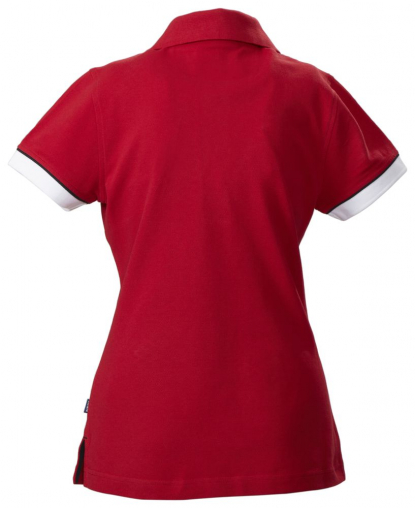 Рубашка поло ANTREVILLE, женская, красная, вид сзади