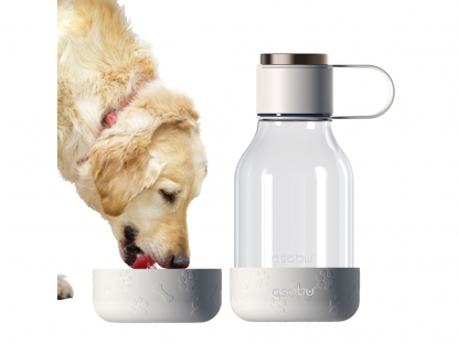 Бутылка для воды 2-в-1 DOG BOWL BOTTLE, 1500 мл, белая