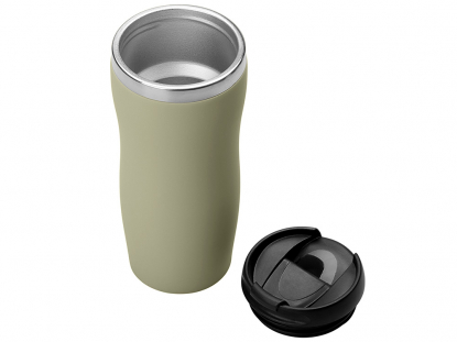 Термокружка Mony Steel soft-touch, оливковая