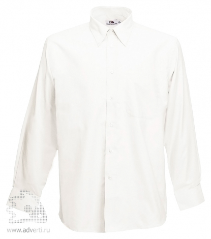 Рубашка с длинным рукавом  Men Oxford Long Sleeve Shirt, мужская, белая