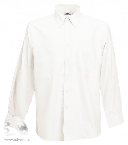 Рубашка с длинным рукавом  Men Oxford Long Sleeve Shirt, мужская, белая