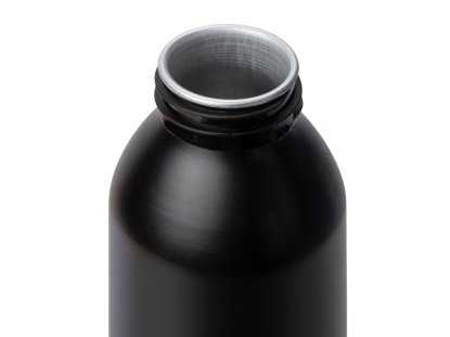 Алюминиевая бутылка для воды с ручкой Plain Alu, черная