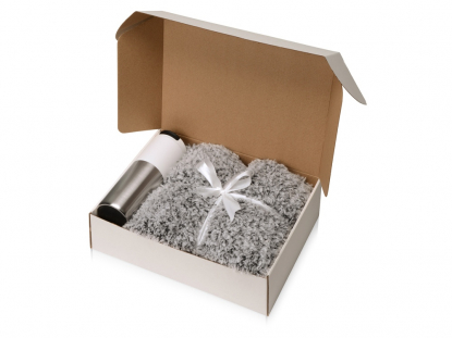 Подарочный набор Хюгге с пледом и термокружкой, в коробке