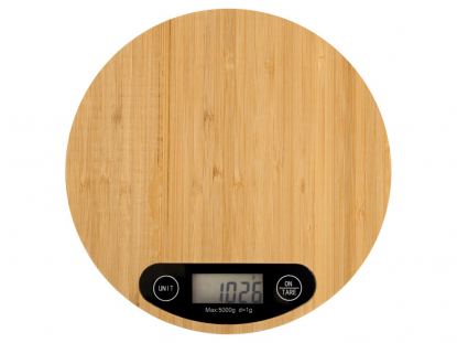Бамбуковые кухонные весы Scale, сверху