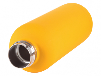 Вакуумная термобутылка ODIN, soft-touch, желтая