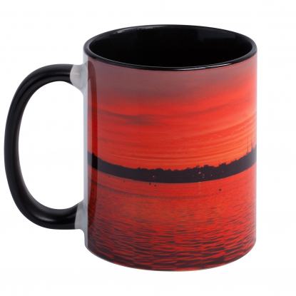 Кружка Promo Plus для сублимационной печати, черная, пример нанесения