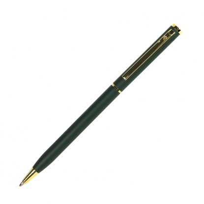 Шариковая ручка Slim Gold BeOne, зелено-золотистая