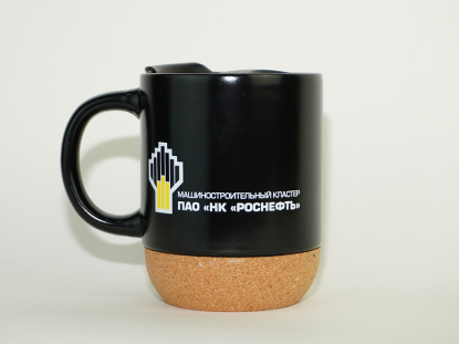 Керамическая кружка с пробковым дном и крышкой Denpasar, белая