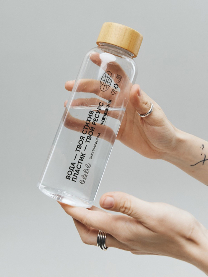 Бутылка из переработанного пластика Kato Bamboo