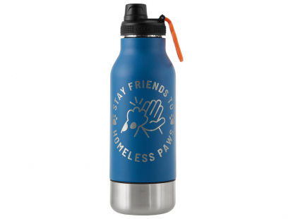 Вакуумный термос Buddy 3-в-1 со съемными мисками для питомцев, черный