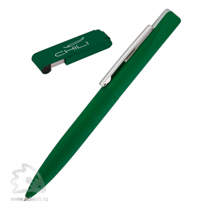 Набор: ручка Mercury + флеш-карта Case 8 Гб в футляре, темно-зеленый