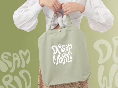 Сумка Helfer на кнопке с регулирующейся лямкой, натуральная