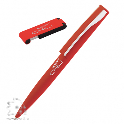 Набор: ручка Dial + флеш-карта Case 8 Гб в футляре, красный