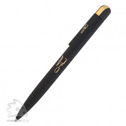 Ручка шариковая Jupiter Chili с золотым дотом, черная