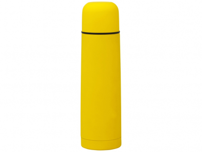 Термос Ямал Soft Touch с чехлом, желтый