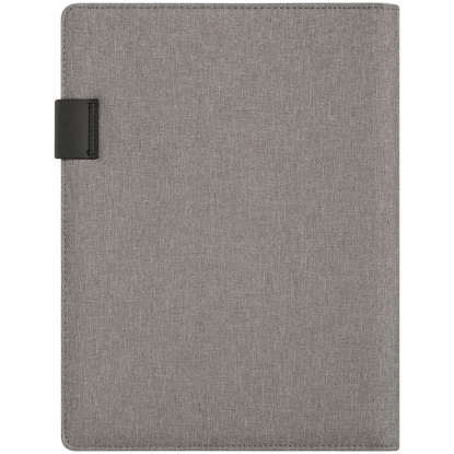 Папка Delegate с блокнотом А4, серая, оборотная сторона