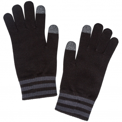 Перчатки Tiro, черные с серым, внутренняя сторона