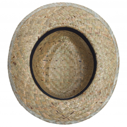 Шляпа Daydream, бежевая с белой лентой, вид снизу