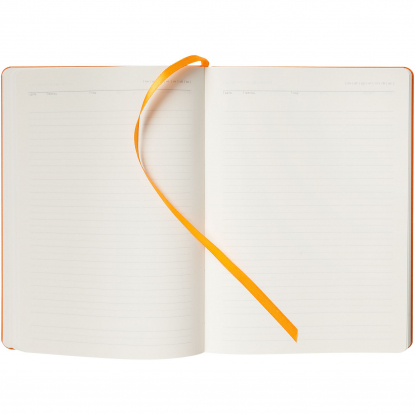 Ежедневник Charme, недатированный, оранжевый, ляссе под цвет, в открытом виде