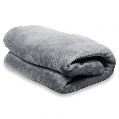 Плед флисовый SUPER SOFT COMFORT TRAVEL, серый