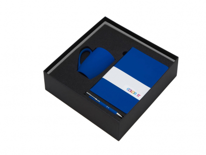 Подарочный набор COLOR IT с блокнотом, металлической ручкой и кружкой, синий