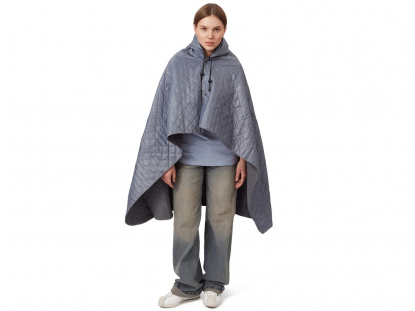 Плед-пончо 2-в-1 Cappy с капюшоном и мешком, серый