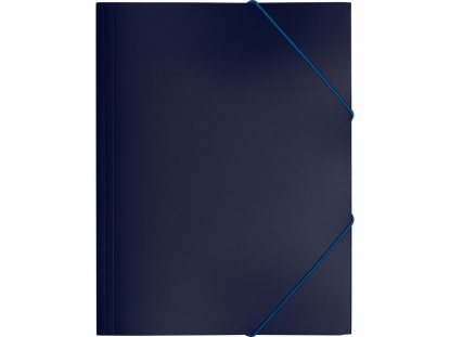 Папка А4 на резинке, синяя, общий вид