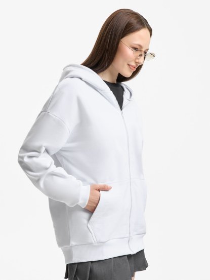 Толстовка оверсайз Sartoro, унисекс, белая