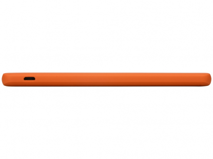 Портативное зарядное устройство Reserve с USB Type-C, 5000 mAh, оранжевое, вид сбоку