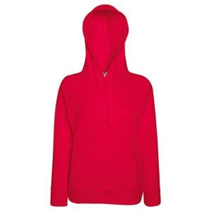 Толстовка LIGHTWEIGHT HOODED SWEAT 240, женская, красная
