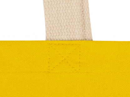 Сумка для шопинга Steady хлопковая с парусиновыми ручками, 260 г/м2, желтая