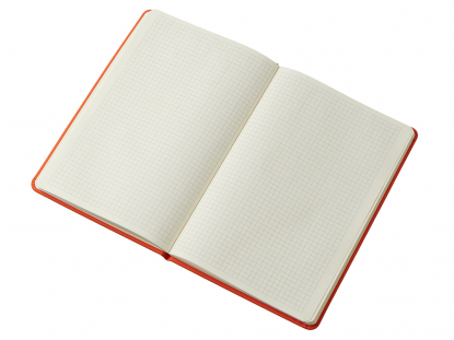 Блокнот в твердой обложке A5 Виспи в клетку, оранжевый