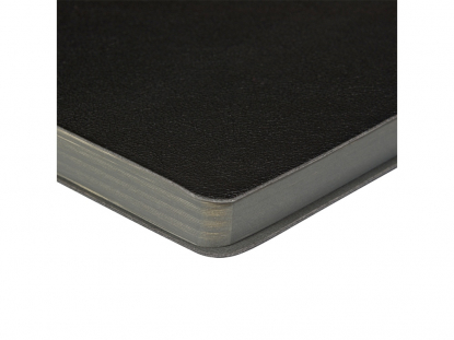 Ежедневник недатированный Boston с серым обрезом, черный