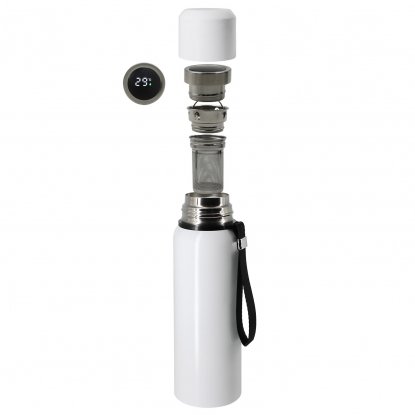 Термос S-travel New с датчиком температуры, белый