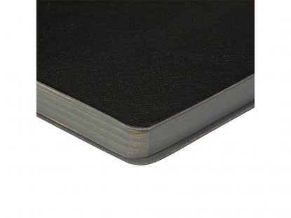 Ежедневник недатированный Boston с серым обрезом, черный