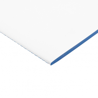 Тетрадь общая PRAGMATIC CONTRAST, белая с синим обрезом блока