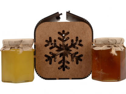 Подарочный набор Taster с двумя видами мёда, вид спереди