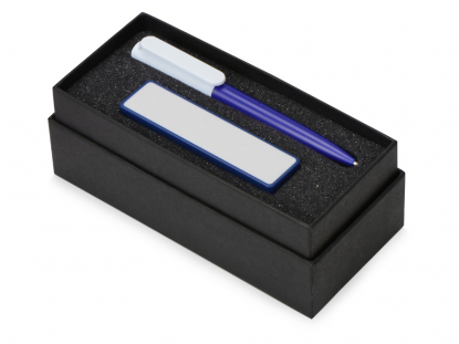 Подарочный набор Essentials Umbo с ручкой и зарядным устройством, синий, в коробке
